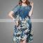 Latest Dress Design Beautiful Floral Printed Woman Dress Twinset Loose Dress Fashion