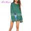 Green long sleeves Asymmetric oversized high quality womens sweatshirts pullover