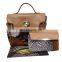 African Wax and Leather Handbag for Womenwax and matching handbag set b170802001