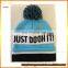 100% Acrylic Kintting beanies hats embroidered street style