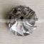 T51 70.34/93.96mm 6+6 Blades Turbo Billet/milling/aluminum 2618 Compressor Wheel for Racing