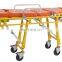 Emergency wheelchair folding ambulance stretcher bed