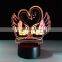 Valentines Day Gift 3D Lamp LED Night Light 7 Colors Table Lamp Home Decor Touch Sensor
