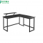 Home Office Furniture Space Saving Industrial Wood Metal Frame L shaped Large Corner PC Computer Desk
