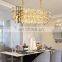 2020 lamp teardrop-shaped black metal crystal pendant chandelier lamp