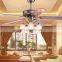 European restaurant brand wood metal fan lights ceiling fan lights decorated living room study