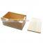 Hot-selling nature color rectangle solid wooden boxes with lids 6.3 x 3.9 x 2.8 inches