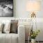 Simple three-legged bedside lamps with glass shade art supplies chrome lamp table light