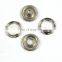 General Purpose Round Flat Hollow Metal 4 Parts Ring Snap Button 14L