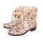 ladies girls transparent cute flower rain shoes