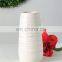 tabletop office living room Distressed White Ceramic bottle flower Vase for home decor
