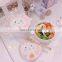 Children's instant noodle bowl with lid creative household Japanese anti-scalding cartoon ceramic bowl set with handle