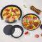 New York Round Hard Coating Deep Nonstick Oval Mold Carbon Steel Perforated Pizza Pan