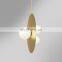 Nordic modern minimalist metal line glass ball chandelier champagne gold pendant light for living room dining room pendant lamp