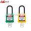 top best high Security plastic nylon Insulation shackle waterproof abs industrial safety lockout PadLocks lock and key in bulk