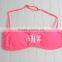 Mongrammed Bikini Bandeau Top For Women in Red or Blue