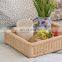 Hot Sale Rectangle Woven Rattan Tray, Best Price Straw Serving Tray, Decorative Boho Tray for Table Decor