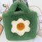 008Custom Designer Handbag Women's Winter Plush Faux Fur Tote Bag Shoulder Women's Tote Bag Women's Tote Bag Women's Sunflower Pattern Bag