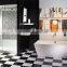 Black sparkle polished porcelain tile