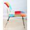 Colorful textile cloth leisure small round chair sitting room