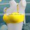 Latest fresh yellow big cup ladies gym wear