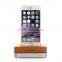 Bamboo Aluminium Metal Stand Mobile Phone Charging Holder Dock Mount for iPhone 6 5S 5C 4S
