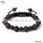 Fashion charming handmade men's stainless steel beads bracelet bangle jewelry with AAA zircon stone