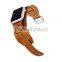 ICARER with two bukle Genuine Leather Watch Band For 42mm Apple Watch Bracelet 3 Wear Method with Metal connector MT-4888