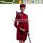 2016  Trade Cheap Smart Slim Red Military Steward Uniforms