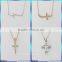 China Factory Direct Sale hot fashion diamond cross shape latest fashion necklace wholesale jewelry N0182