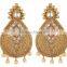 Indian Gold Plated Bollywood Style Pearl Earrings