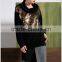 Top fashion Batwing sleeve Knitted woman Sequins lehenga blouse designs