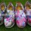 The new color printing high bottom ladies casual shoes