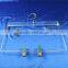 Clear Acrylic Clothes Hanger, Apparel hanger with hook and metal clips