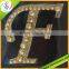 Gold Letter hot fix rhinestone transfer motif