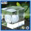 3D square tranparent birthday dandelion crystal cube laser crystal