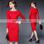 2016 Women Sexy Dress Long Sleeve Party Dress slim Work Wear