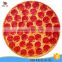 plush material pizza shape cushion with smile face