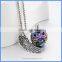 Wholesale 3 Colors Mexican Angel Wing Flower Hollow Cage Musical Sound Bell Ball Chime Magic Box Pregnancy Necklace BAC-M027