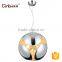 Simple Hanging Lamp Chrome Metal Ball Pendant Light