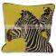 3d zebra print square luxury cushion