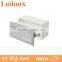 rectangle brushed silver led step light recessed wall