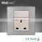 2015 Hot Sale Wallpad Push Button Random Click Switch 13A 110~250V LED Indicator Luxury UK Wall Light Switch Panel 1 Gang 3 Pin                        
                                                Quality Choice