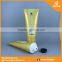 Aluminium Golden Cosmetic Plastic Packaging Tube with Flat Cap