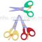 Stainless steel school student spring scissors with plastic handle