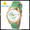 WJ-5453 flower match color face and strap fashion leather beautiful ladies watch