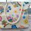 Foldable nylon rope handle tote bag