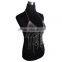 Multi Chain Necklace Long European And American Big Exaggerated Alloy Body Chain Tassel Silver Crystal Necklace
