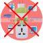 5ft Cable 2.1A Output Dual USB Universal Socket with UK Plug