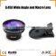 0.45X HD Super Wide Angle Lens 15X Macro 2 in 1 Lens Kit for iPhone 6S SE 5S Huawei HTC